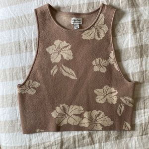 Rhythm Hibiscus Knit Sweater Top